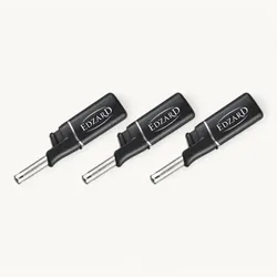 3er-Set Mini-Stabfeuerzeug (Länge 11 cm), schwarz, nachfüllbar