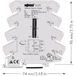 Wago Konfigurierbarer Temperaturmessumformer für Thermoelemente Typ J, K, Automatisierung
