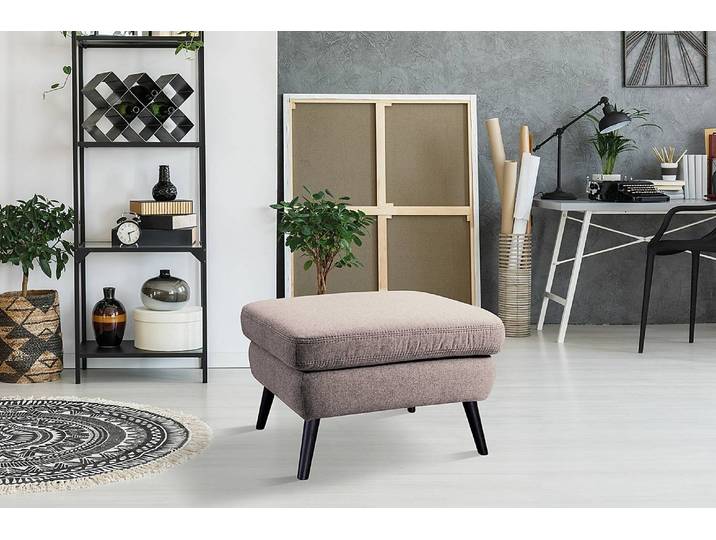 Tabouret rembourré 72 x 47 x 62cm Mauve Noir Tissu Sioma: Lila