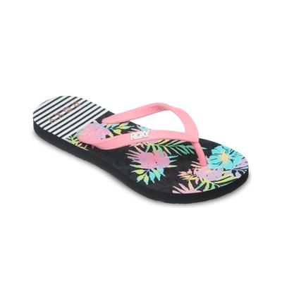 Zehentrenner ROXY "RG VIVA STAMP", Mädchen, Gr. 28, Synthetik, bunt (schwarz multi 1), Schuhe Zehentrenner