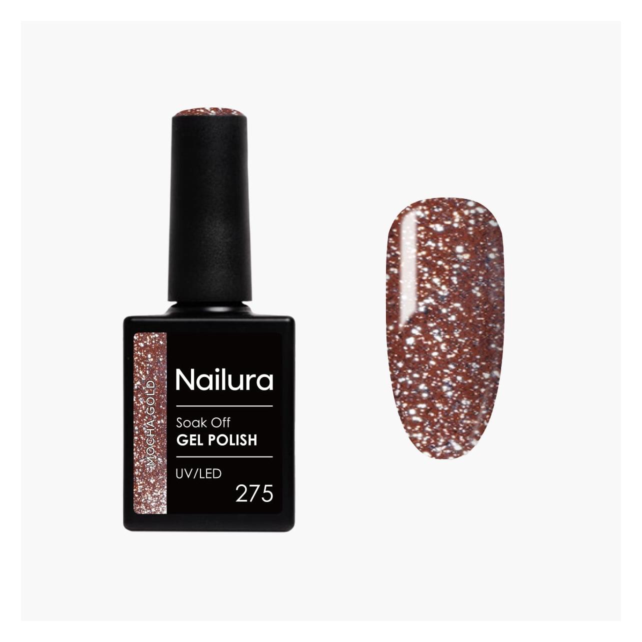 Nailura - Gel Polish 275 - Mocha Gold - 10 ml (Mocha Gold, Gel-Effekt Nagellack) (70294)