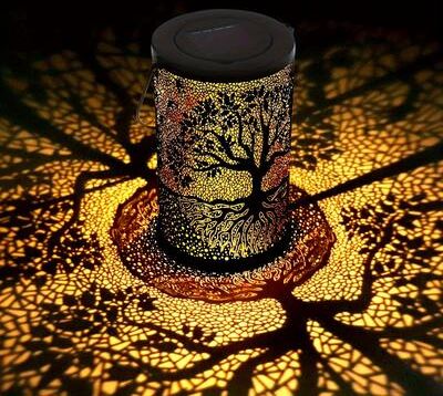 Discount Dollar Deals Vintage Metal LED Solar Lantern Outdoor Waterproof Hanging Tree Garden Lights Vintage Metal LED Solar Lantern Outdoor Waterproof Hanging Tree Garden Lights