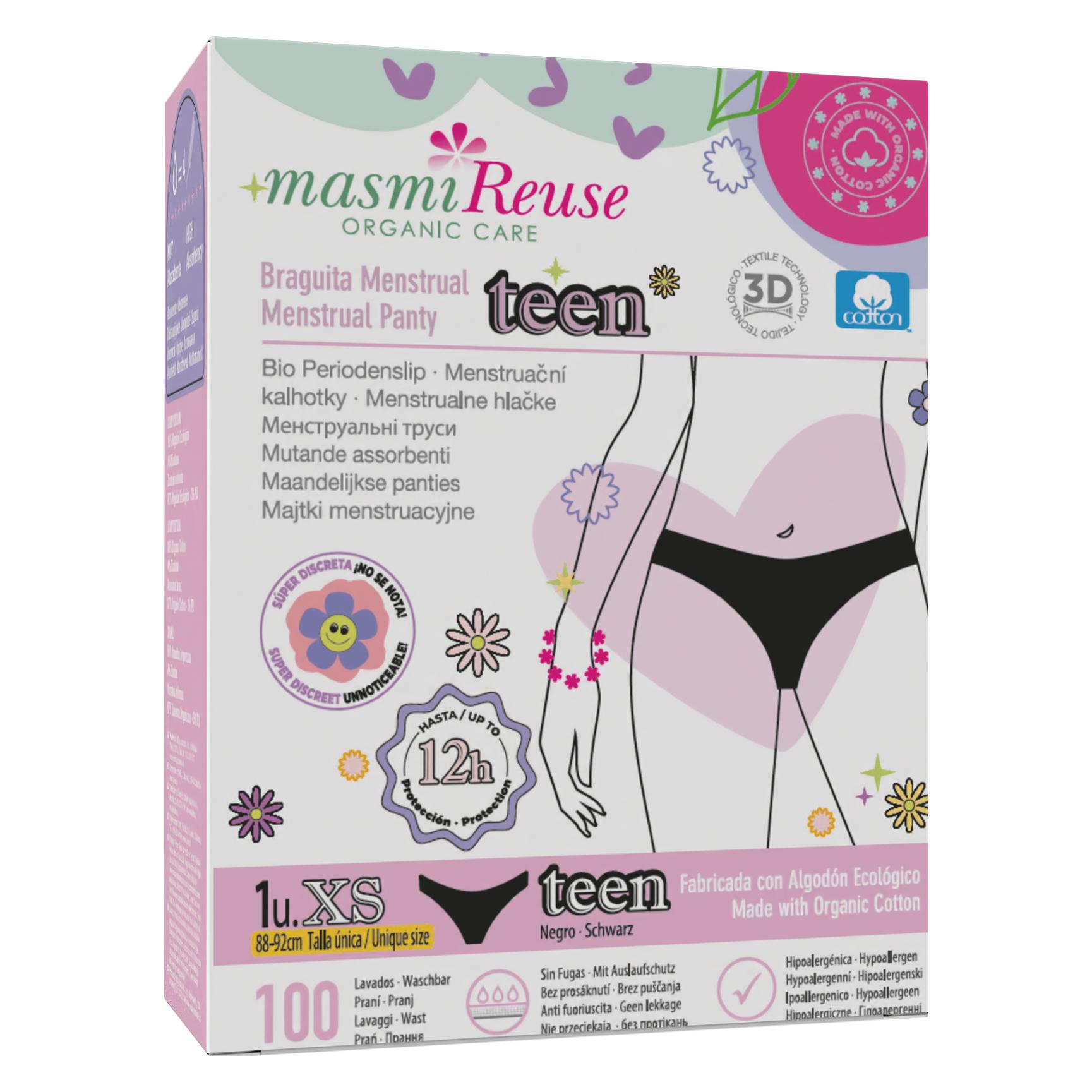 Masmi Bio Periodenslip Girls Grösse XS - Schwarz - Reuse (XS) (58002170)