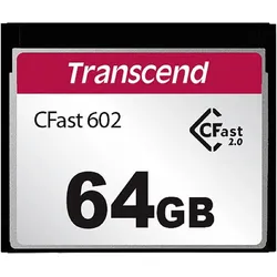 Transcend 64GB CFAST CARD SATA3 MLC WD-15 (64 GB, CFast, CFast 2.0), Speicherkarte, Schwarz