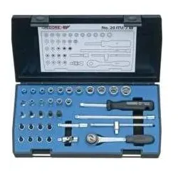 Gedore, Steckschlüssel + Stecknuss, 20 ITU-3 Steckschlüssel-Satz 1/4" 36-teilig 6-kant IN-TX-ITX (10  mm, 11 mm, 12 mm, 13 mm, 14 mm, 4 mm, 5 mm, 6 mm, 7 mm, 8 mm, 9 mm)