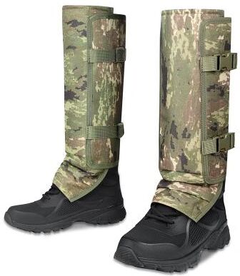 LightInthebox Snake Bite Resistant Leg Gaiters for Hunting, Hiking Outdoor Work, Adjustable Jungle Walking Shin Guards, Waterproof Protective Lower Leg Covers, Black Camouflage