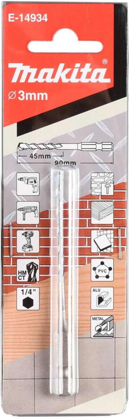 Makita Multibohrer 1/4" 3x90mm (E-14934)