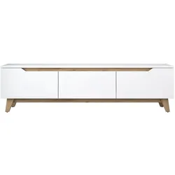 TV-MÖBEL mit 3 Türen weiß - L180 cm