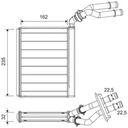 Wärmetauscher Innenraumheizung VALEO 811658 für Porsche VW Cayenne Touareg
