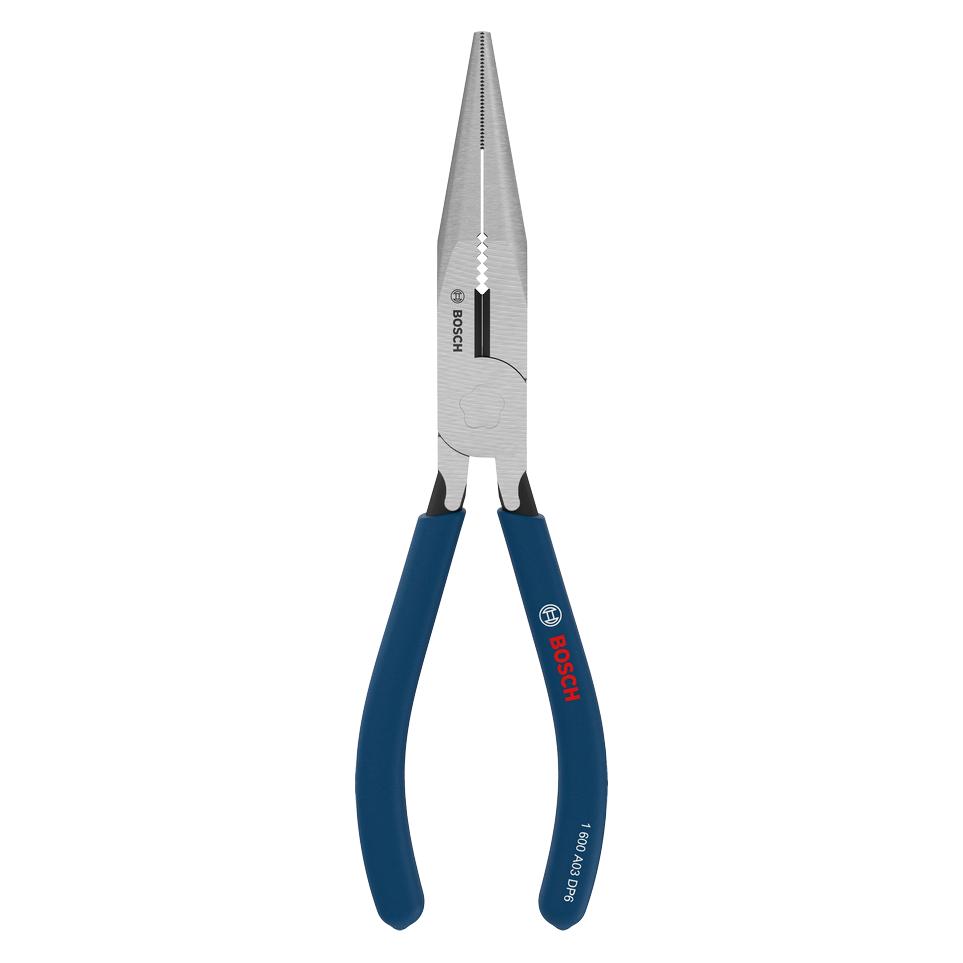 Bosch Professional Spitzzangen 180 mm, Tauchbeschichtete, rutschfeste Griffe (180 mm) (1600A03DN2)