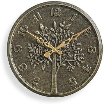 Woodland Tree Outdoor Wall Clock & Thermometer - Clock, Bronze/Clock - Grandin Road