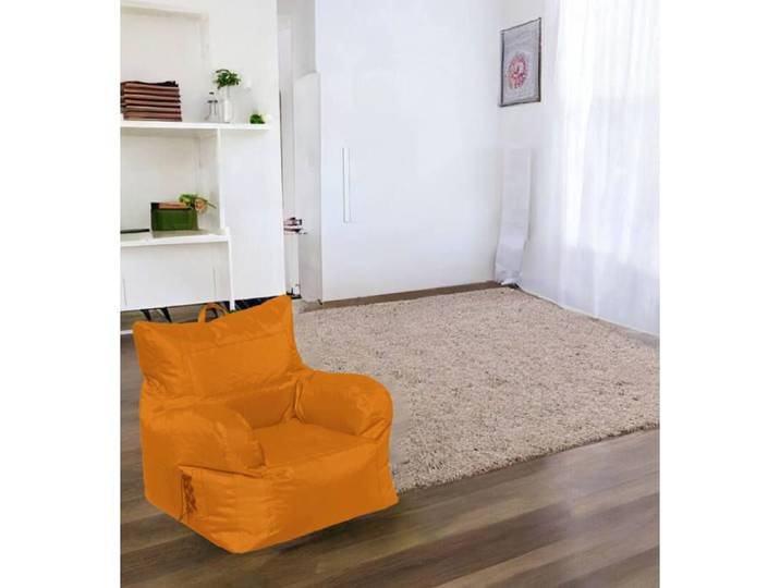 Dmora - Fauteuil Ababa 75x65h70 cm Orange Polyester