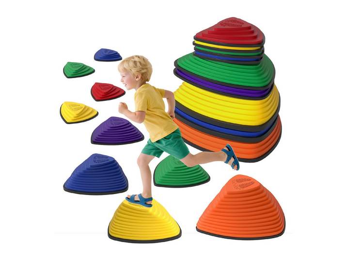 FELIXLEO Stapelspielzeug 9er Set Trittsteine, rutschfestes Design, für drinnen & draußen, Bunt, (1-tlg)
