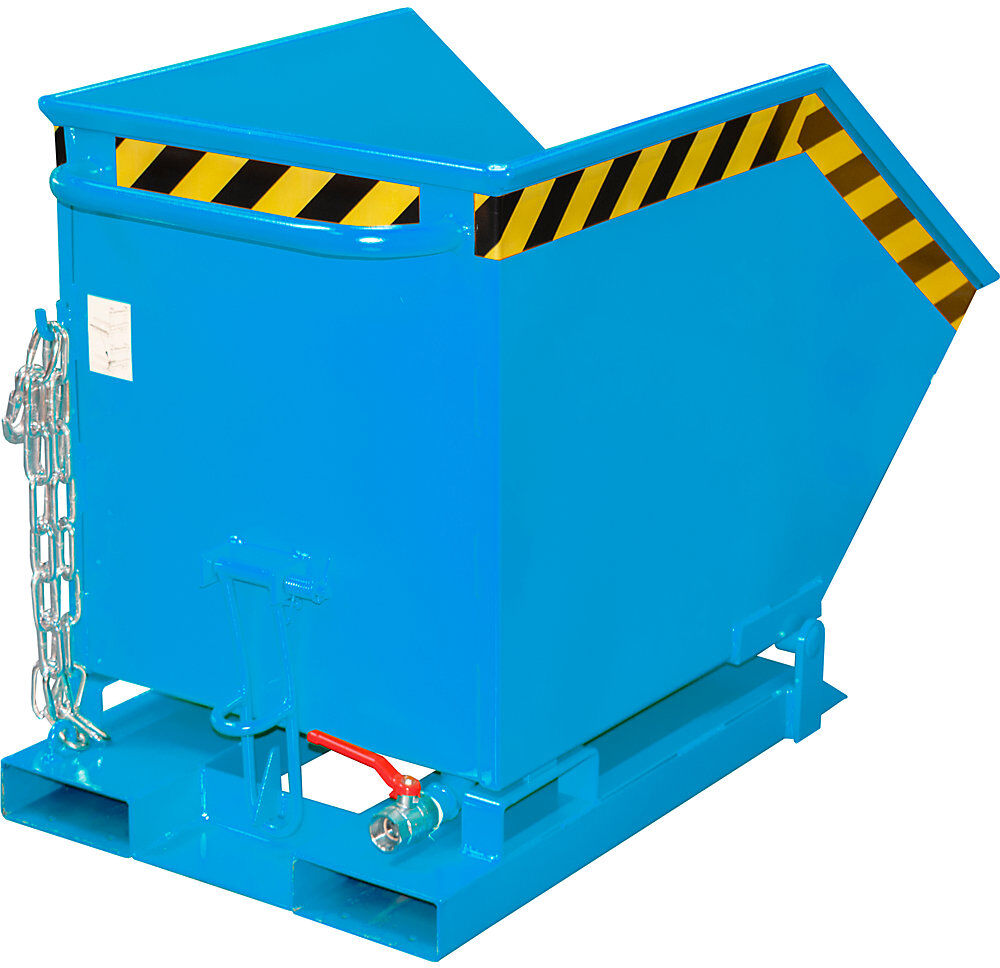 Späne-Kippmulde, Volumen 250 Liter, lichtblau eurokraft pro