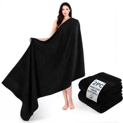 "American Soft Linen 100% Cotton Bekos Collection 2 Packed 35x70"" Large Jumbo Bath Towel"