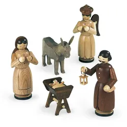 Müller Heilige Familie Maria Josef Jesus Engel Esel natur 12 cm