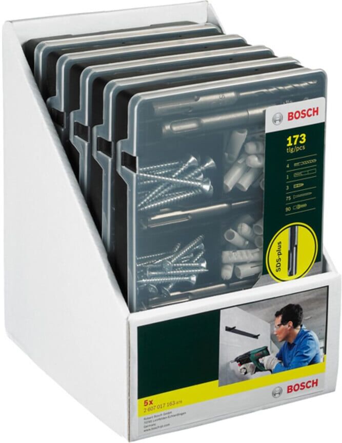 Bosch Befestigungs-Set SDS-plus-1, 173-teilig (2607017163)