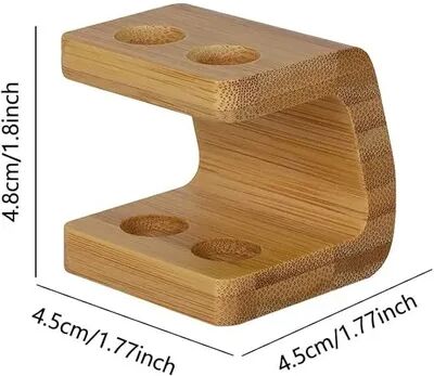 Combo Retail Shop Bamboo Electric Toothbrush Holder, Multi Slot Bathroom Organizer, Durable Toothpaste Stand For Home And Hotel 2 Holes