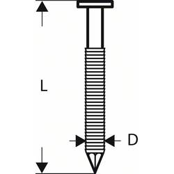 Bosch Accessories 2608200040 Rundkopf-Streifennägel SN21RK Produktabmessung, Länge 75 mm 3000 St.