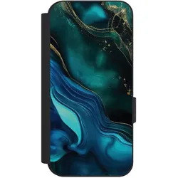 Nivocase Klapphülle für Google Pixel 9 Pro Handyhülle aus Kunst Leder NIVOflip schwarz Art Farbverlauf (Google Pixel 9 Pro), Smartphone Hülle, Schwarz