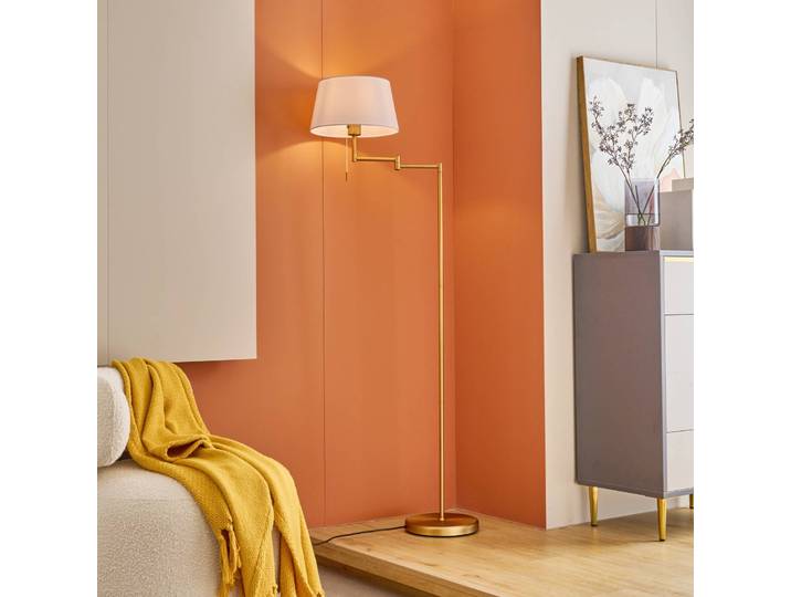 Stehlampe Ismene Lindby, bronze / altmessing, für Wohn- / Esszimmer, Metall
