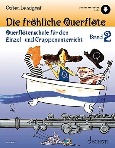 Gefion Landgraf - Die fröhliche Querflöte: Querflötenschule für den Einzel- und Gruppenunterricht. Band 2. Flöte. Ausgabe mit Online-Audiodatei. - Preis vom 13.10.2026 11:25:28 h