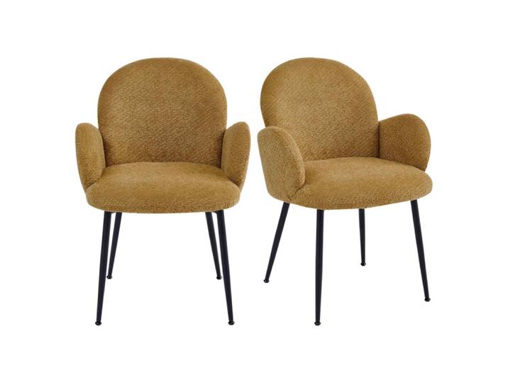 Chaise en tissu ikon ocre (x2)