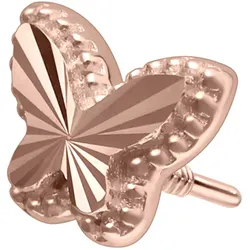 14 Karat Gold Schraubaufsatz mit Außengewinde SCHMETTERLING