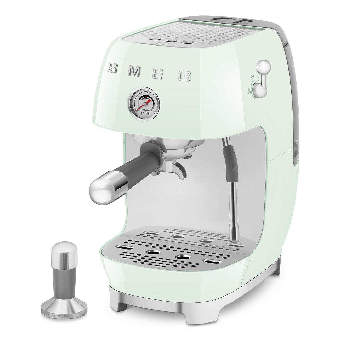 SMEG ECF03PGEU 50's Style Premium-Siebträger-Espressomaschine Pastellgrün