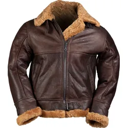Mil-Tec US B46 Bomber, Lederjacke - Braun - XL