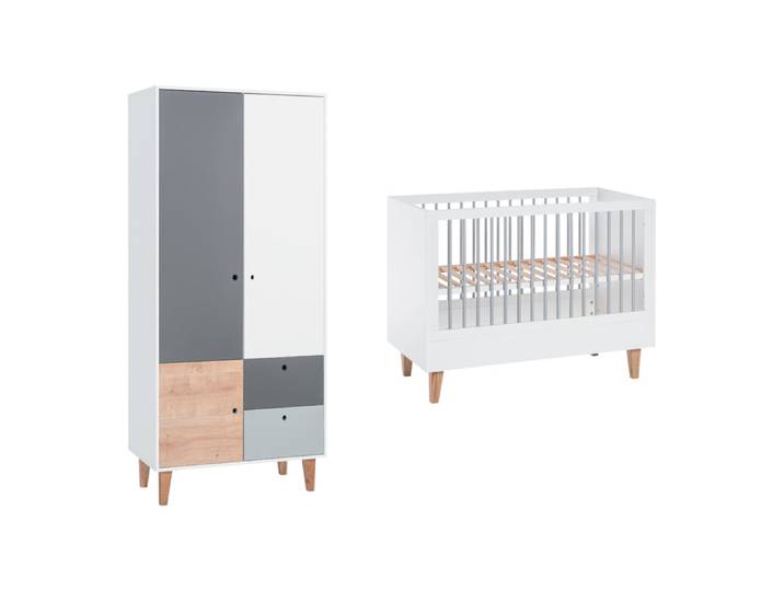 Lit bébé et Armoire Vox Concept Bois