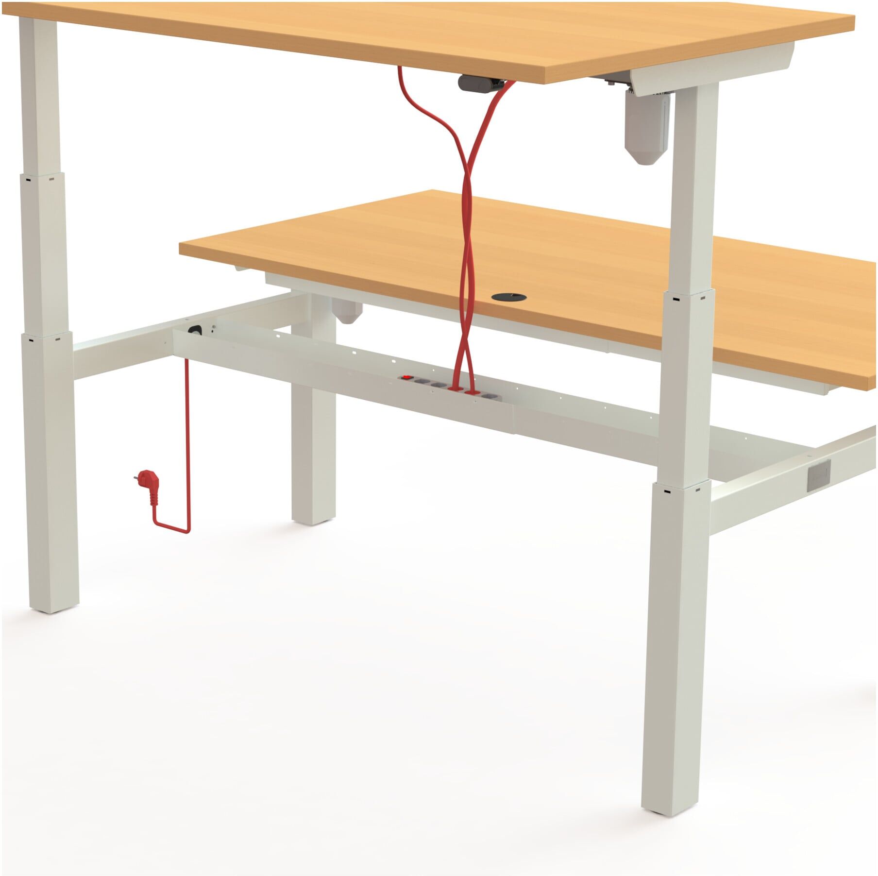 STIER Universal-Kabelkanal elektrisch höhenverstellbare Tische Weiß (907788)