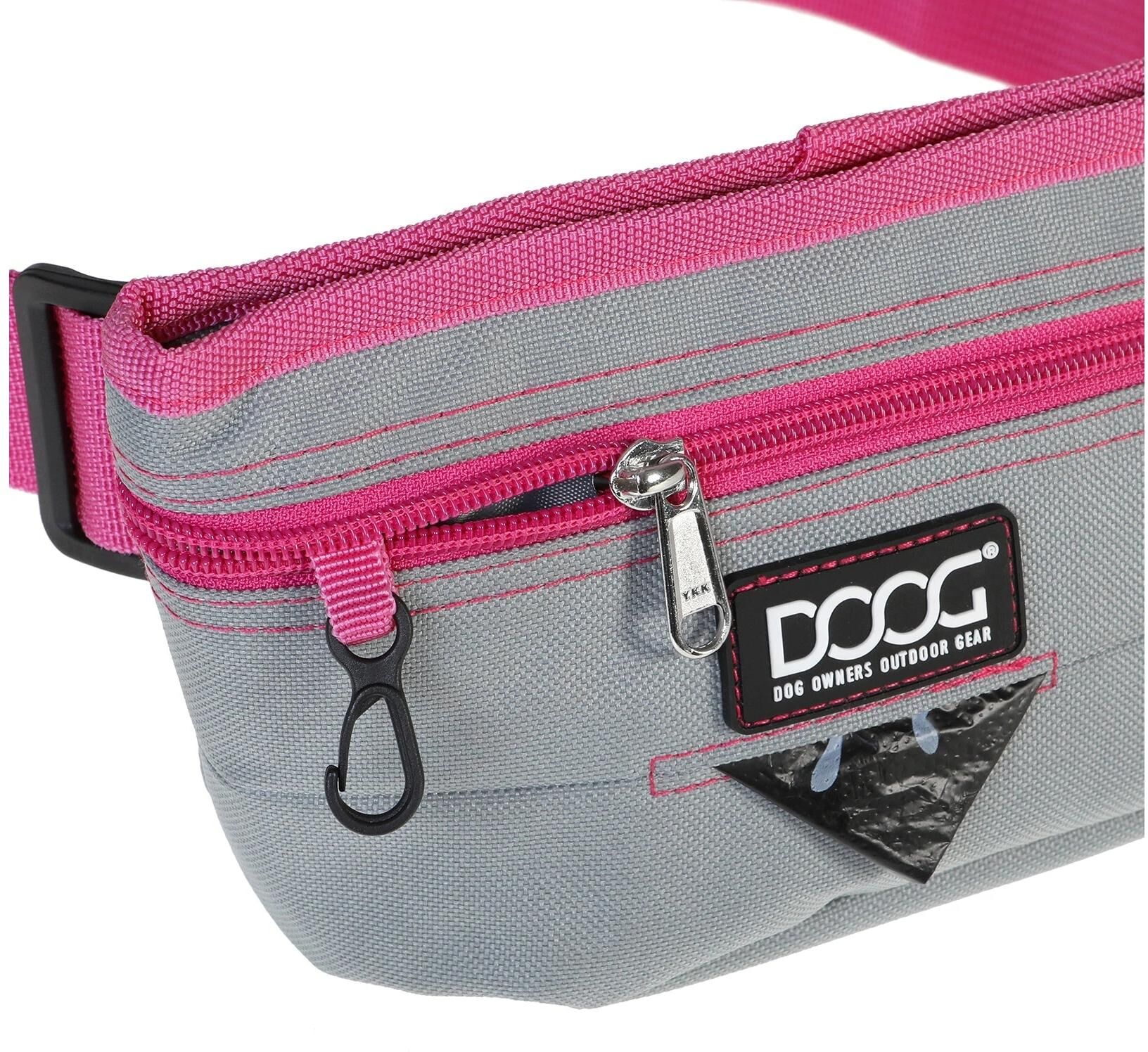 DOOG "Pouch L" grau, pink B/H/T: 20cm