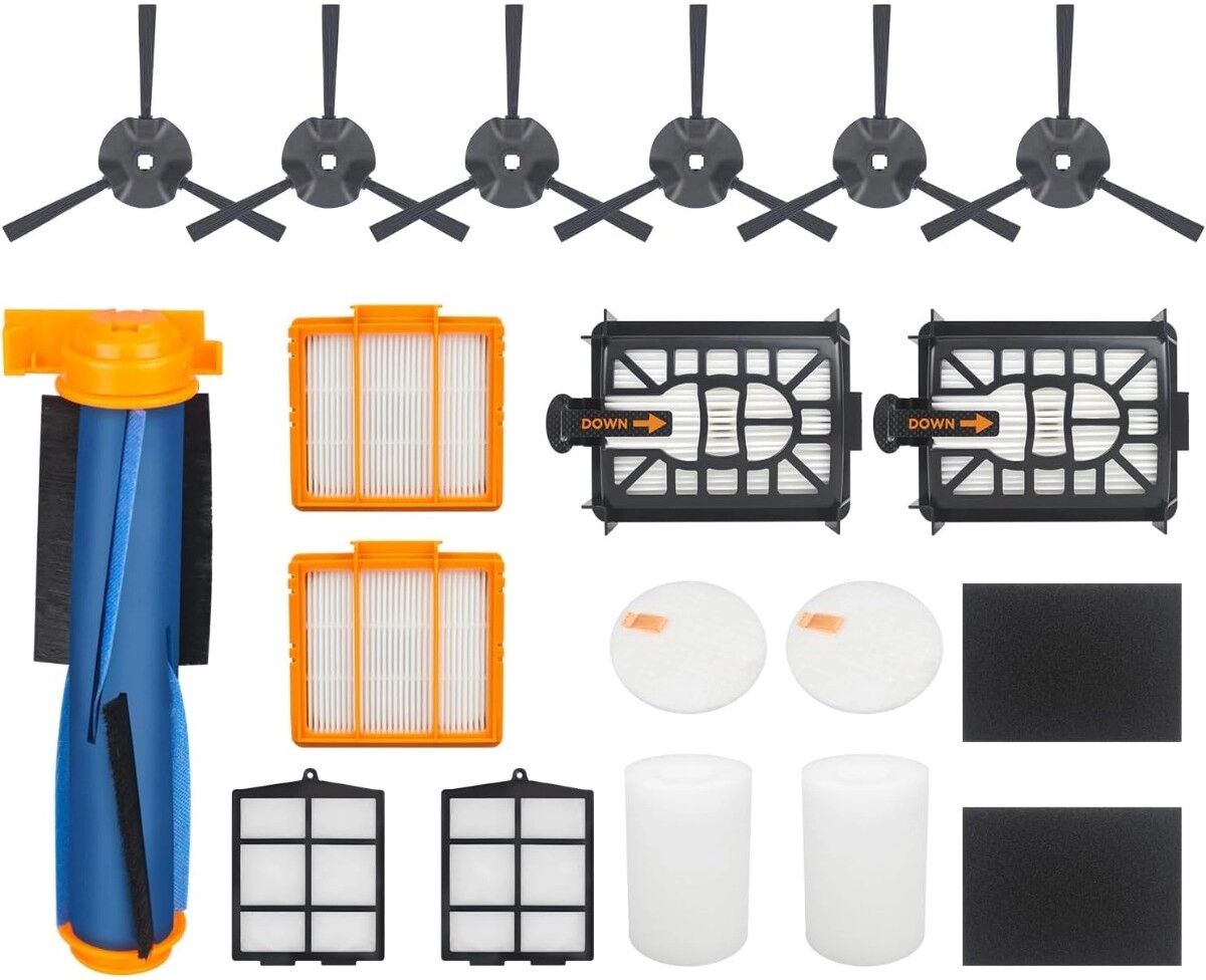 INF Ersatzteile-Set für Saugroboter, kompatibel mit Shark UR2360S, UR2360 und UR2360EEUS – Hauptbürste, Filter, Schaum,