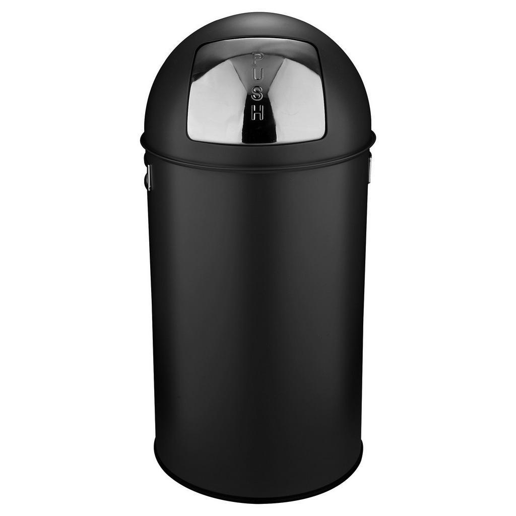 P & B Abfalleimer , Schwarz , Metall , 50 l , 74 cm , Haushalt & Reinigung, Reinigung, Eimer & Abfallsysteme
