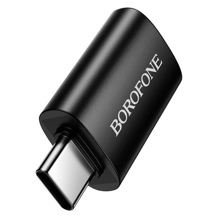 Borofone USB-C to USB-A OTG Adapter BV26C, Black (71866845)