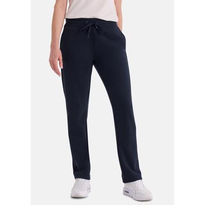 Sweathose STOOKER WOMEN "JULE Sporthose", Damen, Gr. 36/38, blau (navy), Stoff, 100% Polyester, eng lang, Hosen Sweathose, Sporthose gerades Bein elastisch für Damen