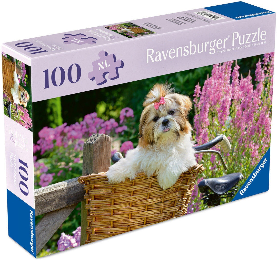 Ravensburger Sweet Little Dogs 100-Piece XXL Jigsaw Puzzle for Adults and Children