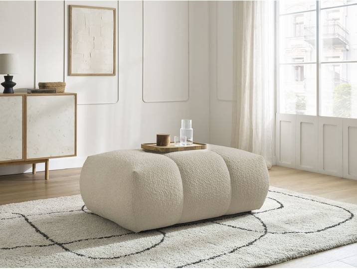 Pouf FUJI tissu bouclette