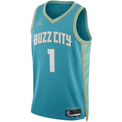 Jordan, Herren, Fussballtrikot, NBA Charlotte Hornets Lamelo Ball City Edition 2023/24 Trikot Herren (XL), Türkis