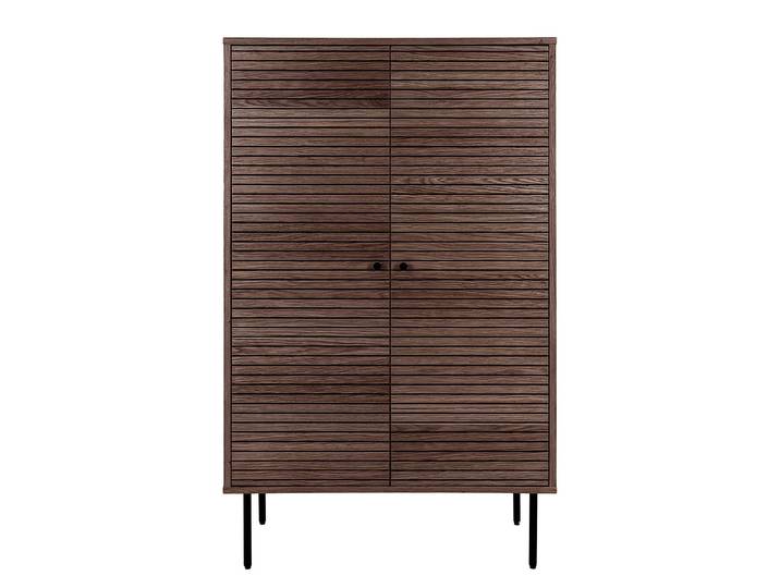 Furniertes Highboard 80 x 130 x 40cm Braun