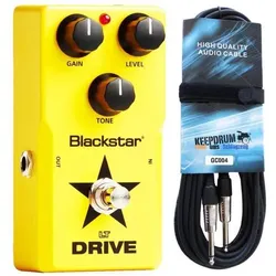 Blackstar LT-Drive Effektpedal mit Gitarrenkabel 6m (Gitarre), Effektpedal, Schwarz