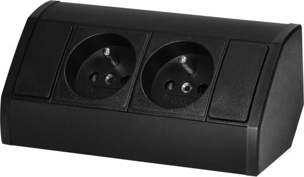 ORNO Onderkast-stopcontact voor meubels, 2x230V - OR-GM-9005/B