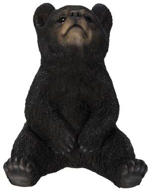 Hi-Line Gift Sitting Black Bear Cub With Head Up