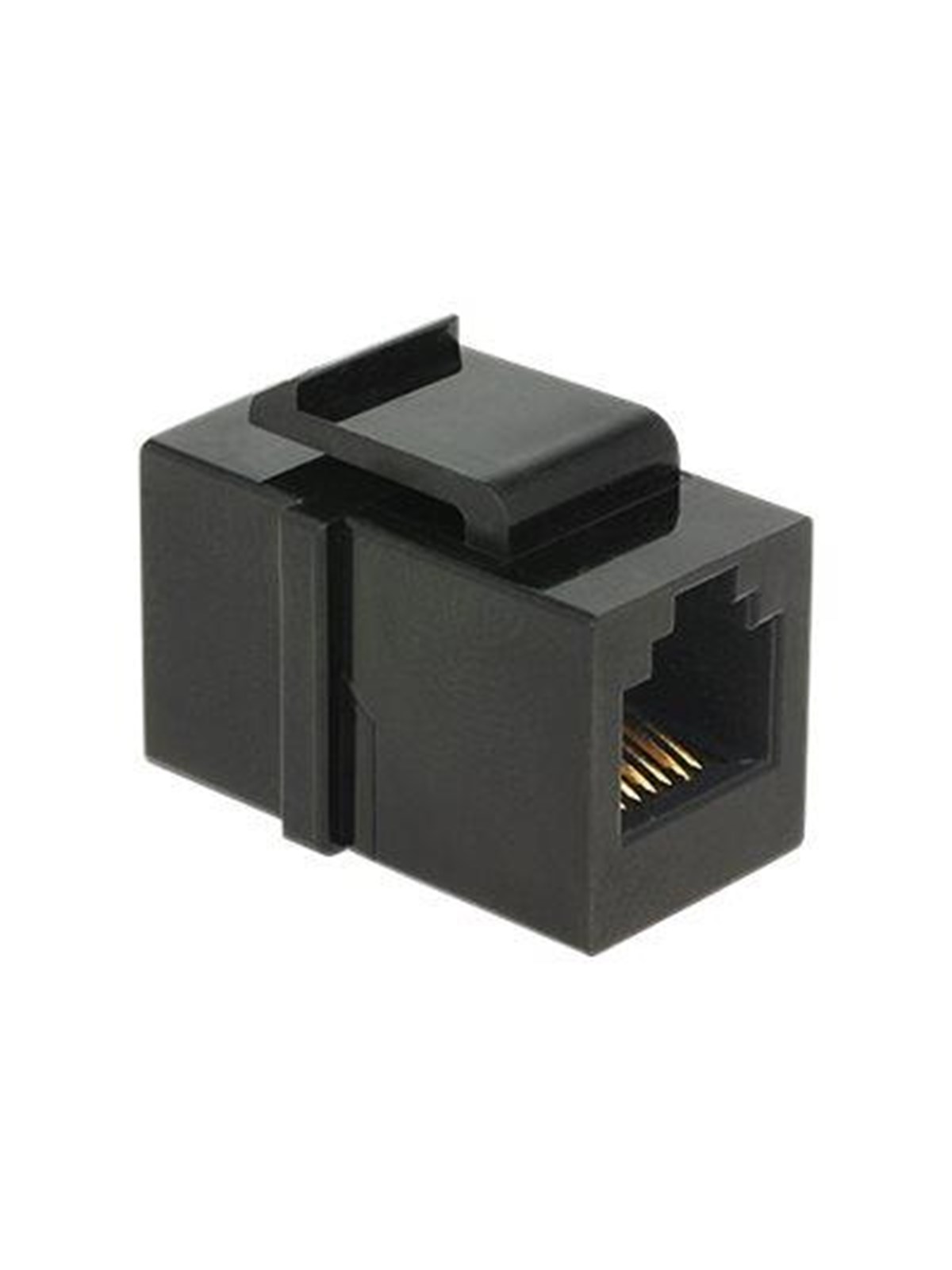 DeLOCK Keystone Module RJ12 Female > RJ12 Female Cat.3 Black