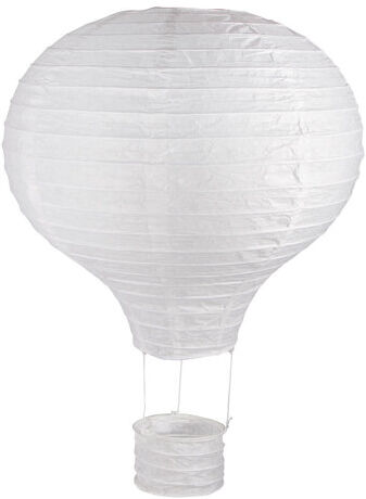 Papierlampion "Heißluftballon", weiß, 30 cm Ø