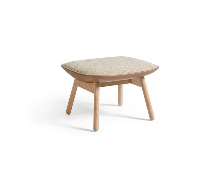 HAY Uchiwa Fußhocker Bolgheri lgg60 melange-Rückseite sense nougat Leder