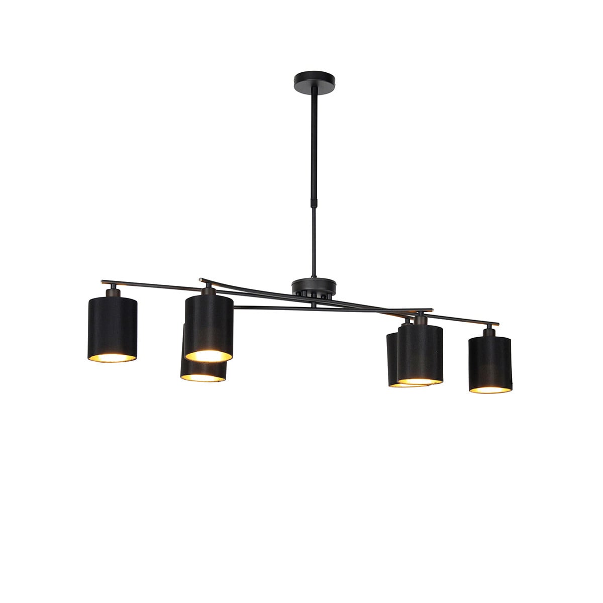Qazqa Smart hanglamp zwart modern met wifi en afstandsbediening