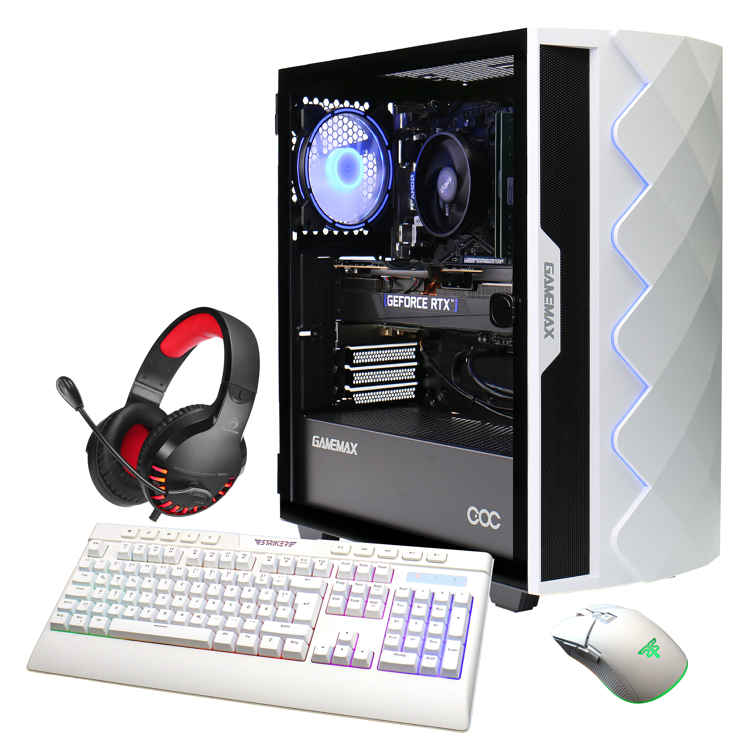 GAMEMAX Gaming-PC Diamont WT 7395 i7-14700F 32GB RAM 1TB SSD RTX 4070 Windows 11