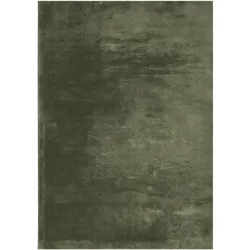 vidaXL Teppich HUARTE Kurzflor Weich und Waschbar Waldgrün 120x170 cm